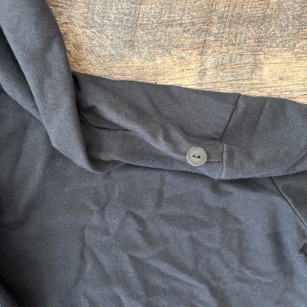 Chalet Et Ceci Long Sleeve Wrap Jacket Women's Small Charcoal Gray Lagenlook - Picture 6 of 12